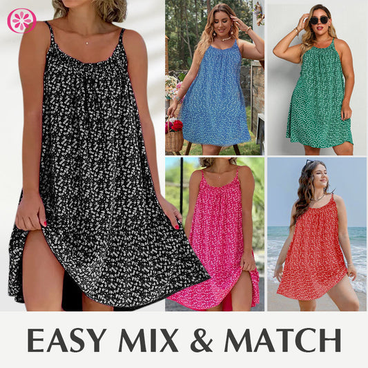 🎉Der Sommer steht vor der Tür.! 50% Rabatt 🛍️ Camisole-Kleid mit Blumenmuster