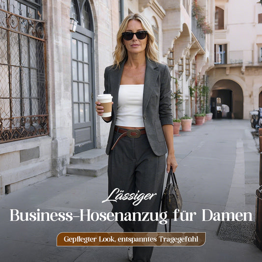 💎 60% RABATT! 💎 Damen Business-Anzug – Bügelfreier Blazer mit Kragen & Hose, Klassischer Look & Atmungsaktive Passform 👖💼