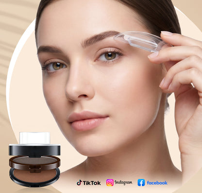 🥳 HEISSER SALE 2026 – 50% RABATT! 💞 50.000+ VERKAUFT ! Sofort verstellbarer Augenbrauenstempel mit zweifarbigem Augenbrauenpuder
