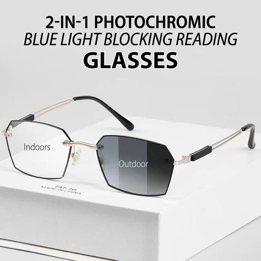 🔥2-in-1 photochrome Lesebrille, die blaues Licht blockiert