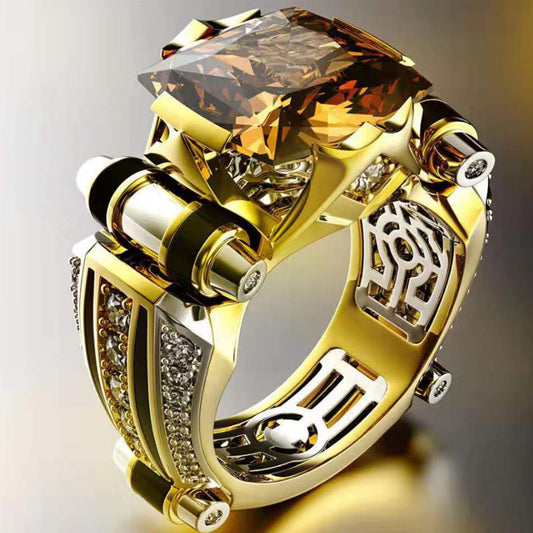 🎁Heißer Verkauf🔥Schwerlast Vintage Zirkonia Wide Band Ring