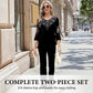 👗✨ Elegantes 2-teiliges Samt-Set mit Kristallverzierungen | Perfekt für Büro, Abendessen & Feiern | Atmungsaktiv & Bequem | In Übergrößen XL-4XL verfügbar 👗💎