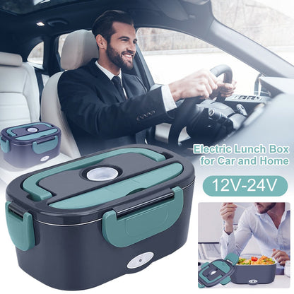 🍱 50% RABATT! 🔥 Tragbare Heiz-Lunchbox mit Edelstahl-Einsatz – Trockene Erwärmung, 12V/220V & doppelte Spannung – Ideal für Auto, Büro & Reisen ⚡