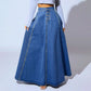 👗 60% RABATT! ✨ Vintage-Jeansrock mit Knopfleiste und A-Linie – Retro-Stil, Verstellbare Passform & Klassischer Denim-Look 💙