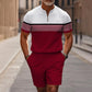 🔥50% RABATT🔥 Herren-Set: Hemd und Shorts mit Viertelreißverschluss