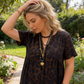 💞👗Damen V-Ausschnitt Leopard Druck Maxi Kleid mit kostenloser Halskette📿💎