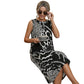 👗 50% RABATT! 🐆 Ärmelloses Midikleid für Damen mit Leopardenmuster – Figurbetont, Leichter Stoff & Perfekt Für Einen Wilden Look 💃