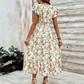 👗 50% RABATT! 🌸 Blumenkleid mit Gummizug – V-Ausschnitt, locker & bequem – Leicht, luftig & perfekt für Sommer, Strand oder entspannte Tage ☀️