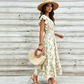 👗 50% RABATT! 🌸 Blumenkleid mit Gummizug – V-Ausschnitt, locker & bequem – Leicht, luftig & perfekt für Sommer, Strand oder entspannte Tage ☀️