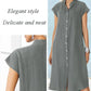 Kleid mit Knopfleiste und Tasche