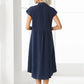 Kleid mit Knopfleiste und Tasche